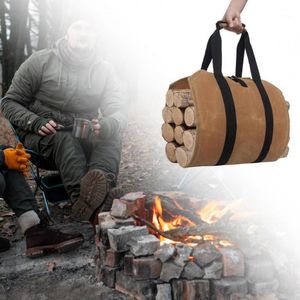 50% s !!! Utomhus Picnic Portable Multifunktionell Firewood Logging Store Bag för hushållspåsar