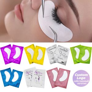 50 pairs Grafting Eyelashes Gel Patches Profesjonalny Lint Free On Eye Pads Eyelas Exentment Makeup Pomocnicze narzędzie kosmetyczne