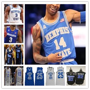 2021 Custom Memphi Tigers College Basketball 5 Boogie Ellis 32 James Wiseman Jeffries Achiuwa Hardaway NCAA Stitched Jerseys High Quality