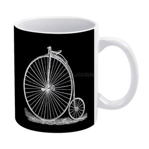 Кружки Penny Farthing белая кружка кофе девушка подарок чай молочный стакан велосипед велосипед велосипедист фиксимальный велосипед смешно крутой экология SA