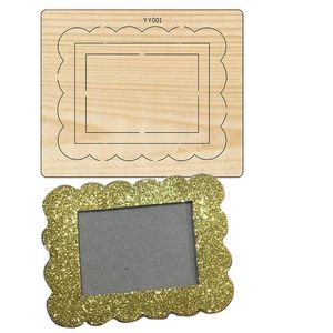 Hollow po frame wooden die-cutting clipboard craft knife die compatible with most manual die-cutting stamps and dies 210702