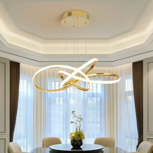 Chrome/Gold Finished Nordic Modern LED Pendant Lights For Kitchen Dining room lustre pendente Hanging Lamp maison halat avize