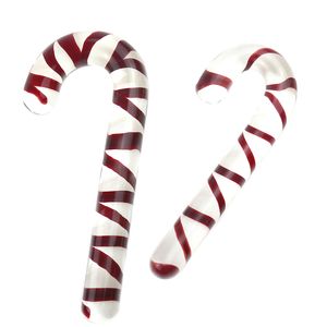 Glass Crystal Dildo Red Candy Cane Pleasure Wand Anal Massager Anal Stimulation Female Masturbation Anal Butt Plug Adult Sex Toy Y0408