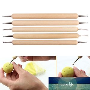 5 pçs / definir indentation caneta nail arte gravando canetas esferas de madeira stylus de pontilhamento ferramenta clay sculpting ferramentas clay modeling ferramentas preço de fábrica