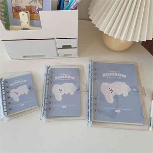 Minkys Chegada A7 A7 A6 A5 90 Sheets Blue Binder Notebook Diário Jornal Jornal Agenda Planner Bullet Livro Presente Papelaria 210611