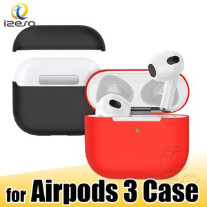 Headset-Zubehör für Air Pods 3 Airpods Pro Anti-Drop Solid Color Full Cover Silikon Schutzhülle izeso