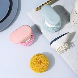 Nano Cleaning Brushes Kitchen Pot and Dishwashing Brush Household Clean Tool Replaceable Fiber Ball RH3621