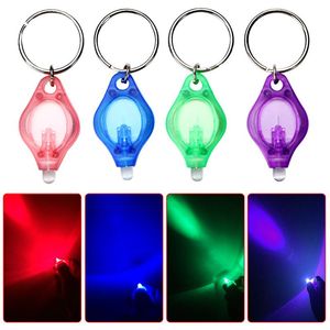 UV Mini LED Keychain Ring Light 395nm White Red Green Blue Purple Flashlight Bright Tiny Light Torch led Keychain Flashlight