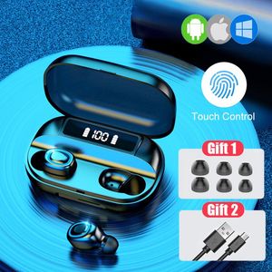 Smart Home Control TWS Bluetooth 5.0 Earphones Wireless Headphone 9D HIFI Stereo Sports Waterproof Earbuds Headsets With Microphone