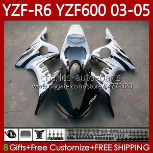 Обсуждение мотоциклов для YAMAHA YZF-R6 YZF600 YZF R 6 600 CC Белый пламен YZFR6 03 04 05 Кузов 95Но.103 YZF R6 600CC 2003 2004 2005 CoSling YZF-600 03-05 OEM Body Kit