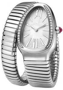 Orologio classico da donna Orologio serpente Argento Bracciale bianco Diamanti Lunetta Roma Quarzo giapponese Sport Acciaio inossidabile Zaffiro