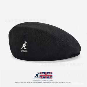 Ball Caps Kangaroo Beret for Women Summer Thin Kangol British Retro Painter Hat Tides Mesh Peaked Cap Men Ins Hat Women Gorros Mujer w7