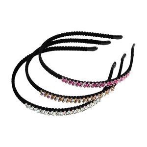 Wholesale thin hair women for sale - Group buy Rhinestone Headbands Thin edge For Women Hair Accessories Headdress Fashion Crystal Hair Bands Sparkly Hair Hoop