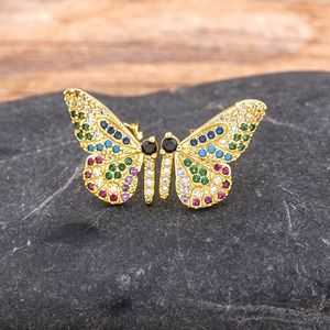 Mode stijlen schattige strass regenboog kleur vlinder oorknopjes voor vrouwen meisjes partij bruiloft sieraden geschenken