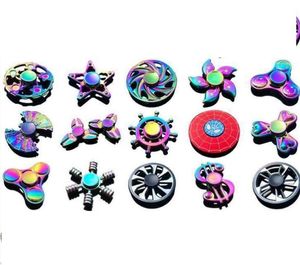 120 Arten Fidget Spinner Regenbogen Handspinner Tri-Fidget Metall Gyro Drachenflügel Auge Fingerspielzeug Kreisel Handspinner Witn