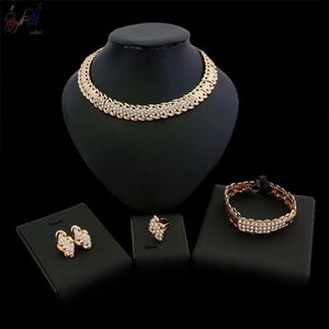 Earrings & Necklace YULAILI 2021 Fashion Zinc Alloy Gold Color Ladies Costume Jewellery Sets With Price Online