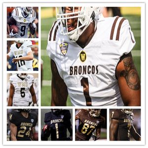 Custom 2021 College Western Michigan Football Jersey Kaleb Eleby Sean Tyler Corey Crooms A.J. Thomas La'Darius Jefferson Bryce Nunnelly Jaylen Hall Skyy Moore