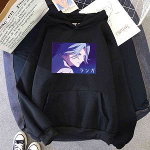 SK8 Infinity Hoodie Kadınlar Paten Infinity Langa Baskı Karton Erkek / Kız Kore Tarzı Streetwear Boy Kazak Artı Boyutu Y0820