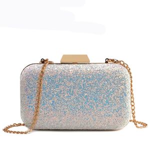 Pailletten-Clutch für Damen, Hochzeit, Braut, Abendtaschen, Bankett, Party, Geldbörse und Handtasche, kleine Kette, Designer-Umhängetasche