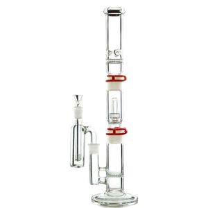 Straight Perc Hookahs 3 Chambers Build A Bongs Comb Disc Percolator Dome Showerhead Glass Water Pipes With Ash Catcher Oil Rigs