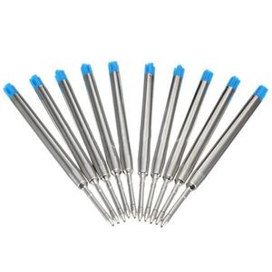 Ballpoint Pens 10pc/set Pen Refill Rod Cartridge For Color Recharge Optional Gift Blue Core Ink Black Student E4C6