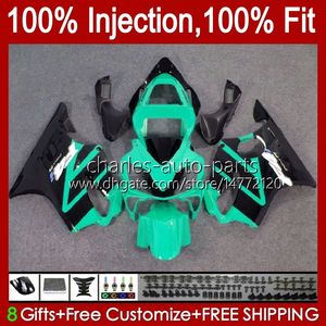 OEM Vücut Honda CBR600FS CBR600F4I F4 I 600CC 01-03 Kodu 46NO.187 CBR 600 F4I 600F4I FS CC CC 01 02 03 CBR600 F4I CYAN Black 2001 2002 2003 Enjeksiyon Kalıp Kalıp