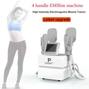 Ultimo aggiornamento 4 maniglie macchina EMslim HIEMT rimodellamento del corpo dimagrante EMS stimolazione muscolare elettromagnetica brucia grassi modellando attrezzature di bellezza