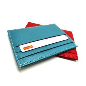 Small Card Bag Genuine Leather Single Piece Male and Female Cover Gift Cards Bags PU Wallets Coin Pocket Rfid Holder Mini Money Purses Portable Clutch