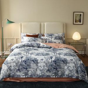 Sängkläder Ställer Modern Art Egyptisk Bomull Digital Utskrift Set Duvet Cover Sängkläder Monterade plåtkuddar Hem Textil