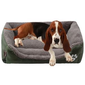 Super Large Dog Sofa Bed Waterproof Bottom Soft Fleece Nest Baskets Mat Pet Autumn Winter Warm Cozy s House 210924