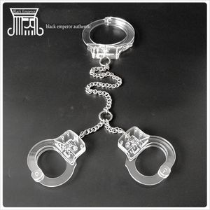 Plastica Bdsm Sm Sex Toys Bondage Collare Manette Collana di cristallo Gioco Prodotti per adulti