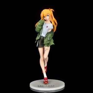 Anime 2021 Novo EVA Shikinami Asuka 1/7 Escala PVC Figuras de Ação de Anime Coleção Modelo Brinquedos Presente de boneca Q0722