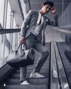 Корея Slim Fit Men Suits Costum