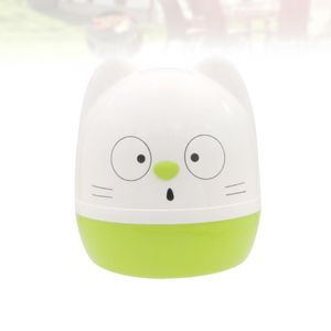 Toilet Paper Holders 1pc Roll Storage Container Holder Cartoon Tissue Box Plastic Round Shape For Home (White + Green)