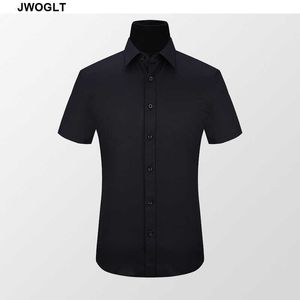 40kg-130kg verão homens casual camisa de manga curta branca preto masculino magro fina camisa para homens vestido social camisas 6xl 7xl 8xl 210528