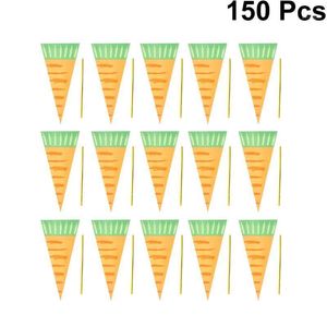 Gift Wrap Carrot Cone Shaped Candy Bag Triangle Treat Bags Plastic Cello Favors Food Packaging Party Supplies