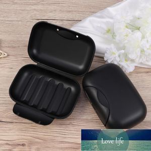 Soap Dishes 2Pcs Travel Box Sealing Waterproof Seal Buckle Portable Dish Basket Holder For Men Home Black