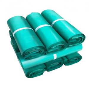 1000Pcs Green Courier Mailing Goods Storage Bag Self Adhesive Postal Mailer Package Bag Express Gifts Glue Seal Pack Pouches