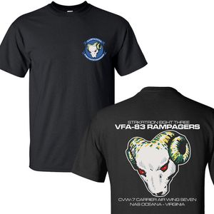 NYA SOMMER Fashion Men Short Sleeve Cotton T Shirt VFA83 Rampagers Squadron United States Navy T-Shirts XS-3XL Tees Tops C0413