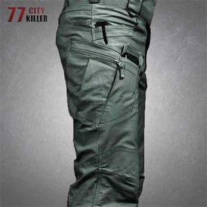 Taktisk lastbyxor Män militär Vattentät Swat Combat Byxor Man Multiple Pocket Andningsbara Army Pant Mens Arbeta Joggers 211123