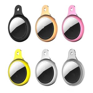 Корпус для Apple Airtags Air Tags Clear Plating Bluetooth Беспроводной трекер Cover Cover Anti-Lost Protector с крюком