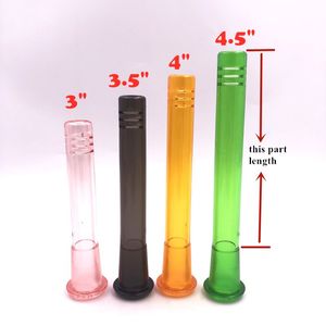 Smoking Water Bong Accessories Plastic Downstems with Multicolors 3inch 3.5inch 4inch 4.5inch