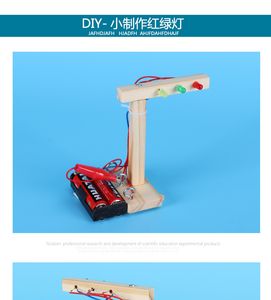 Grundskolestudenternas vetenskapliga experimentell utrustning Ställiteknik Trafikljus Små uppfinning Hand DIY Material Leksaker