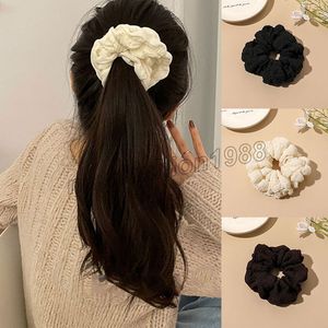 한국 따뜻한 색상 탄성 머리 밴드 달콤한 scrunchies pleated 포니 테일 홀더 머리카락 밧줄 고무 밴드 소녀 헤어 액세서리