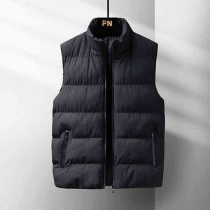 Winter men's artificial cotton vest super light sleeveless warm vest jacket fashion stand collar windproof vest G1108