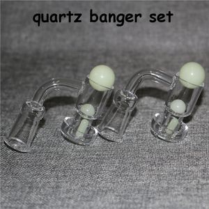 Smoke Terp Slurpers Quarz Banger mit 14 mm 22 mm Glasmarmorperlen 6 mm Kugeln für Wasserbongs Aschefänger