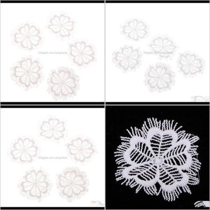 Sewing Notions Tools Apparel Drop Delivery 2021 5Pcs Cotton Embroidered Flower Patches Appliques For Clothes Dress Bag Decor Slpz8
