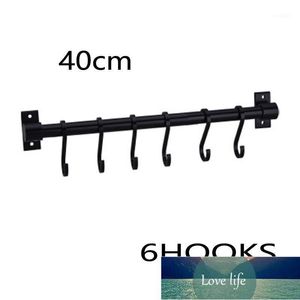 Hooks & Rails Aluminum Modern Cabinet Shelf Rack Kitchen Utensil Hardware Storage Holder Wall Mounted Bar Hanging Rail Multi-Purpose Hooks1 Factory price expert