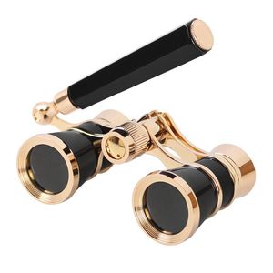 Binocolo telescopio 3X25 Binocolo da opera con lenti rivestite Occhiali da teatro in vetro Lady Handle Donna Ragazza Regali