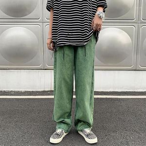 Erkek Kot Gevşek Düz Yaz İnce Çeyrek Pantolon Moda Marka Kore Trend